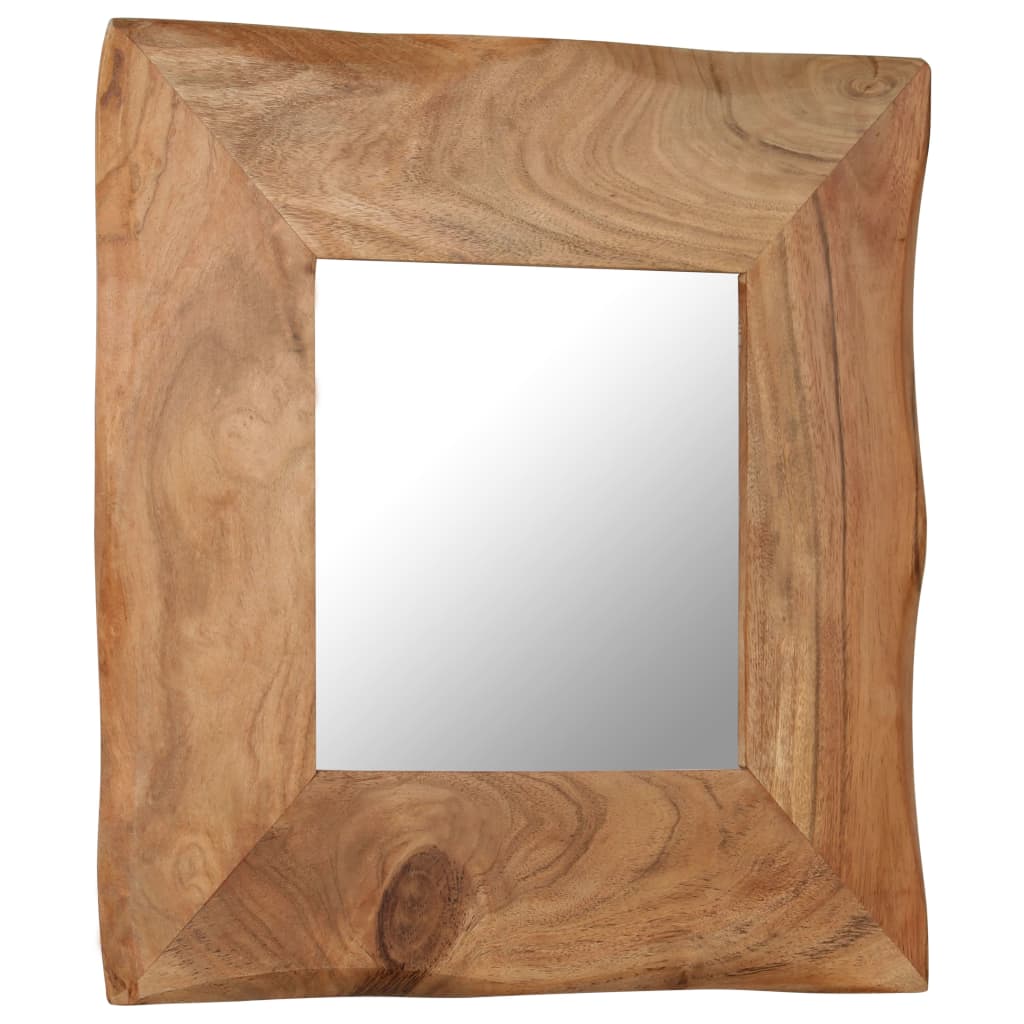 vidaXL Kosmetinis veidrodis, 50x50cm, akacijos medienos masyvas