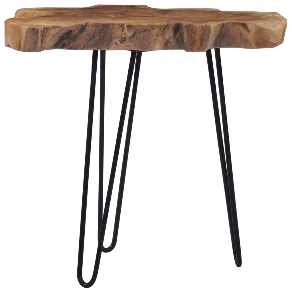 vidaXL Kavos staliukas, (60-70)x45cm, tikmedžio medienos masyvas