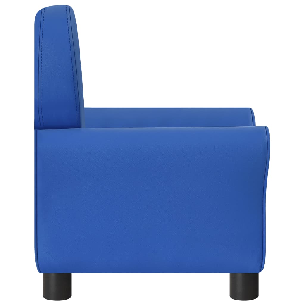 vidaXL Vaikiška sofa, mėlyna, dirbtinė oda