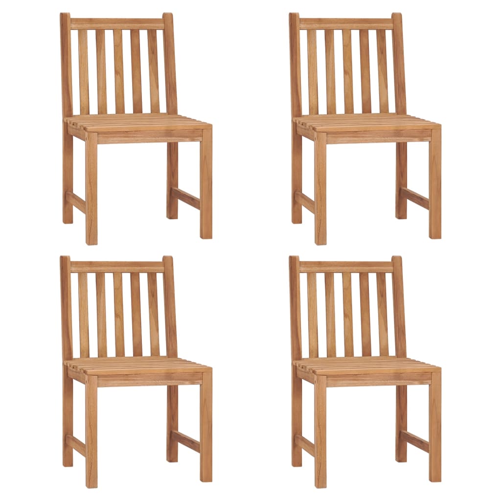 vidaXL Sodo kėdės, 4vnt., tikmedžio medienos masyvas