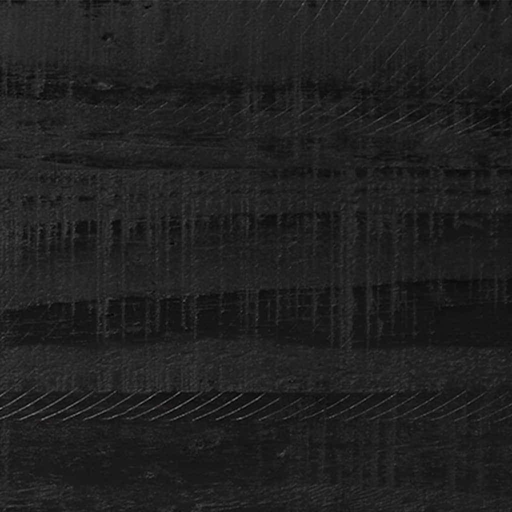 vidaXL Naktinės spintelės, 2vnt., juodos, 40x30x55cm, pušies masyvas