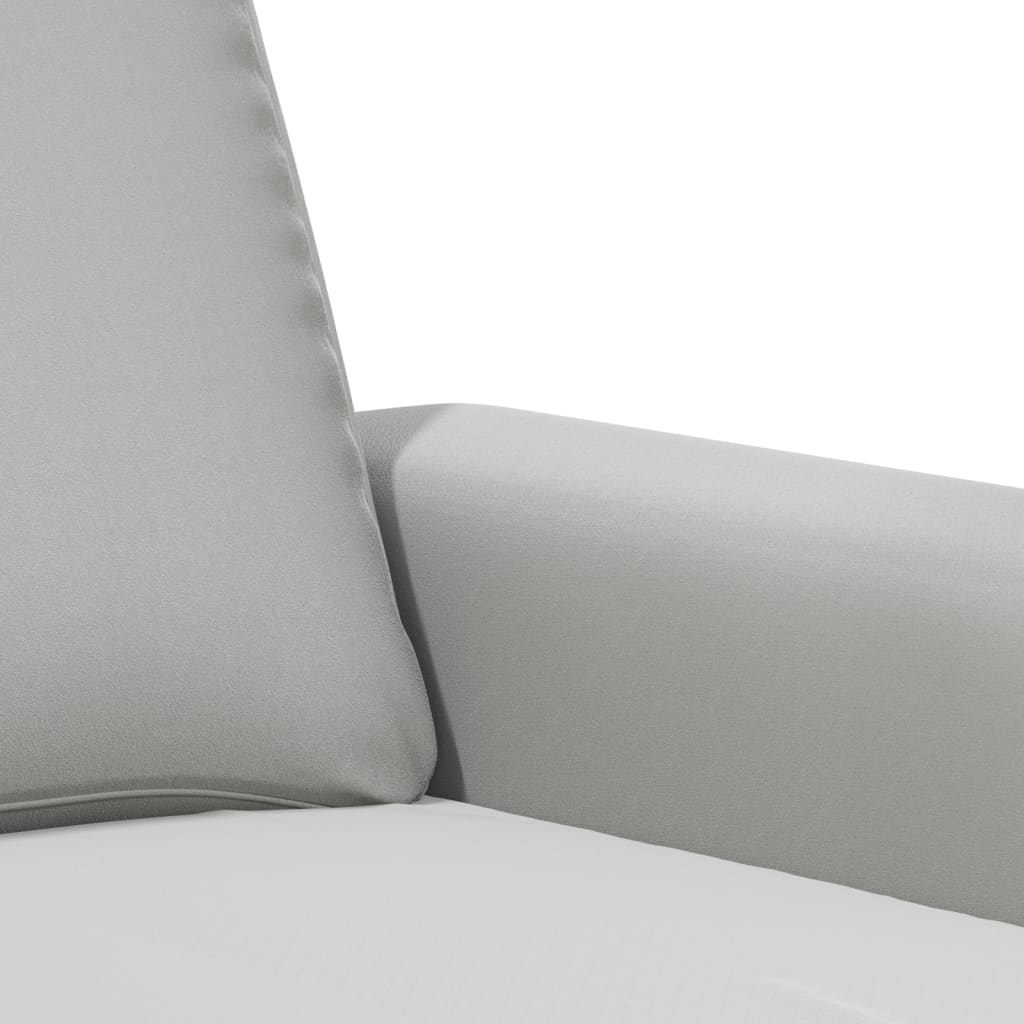 vidaXL Dvivietė sofa, šviesiai pilka, 120cm, mikropluošto audinys