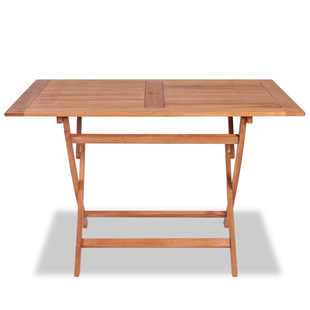 vidaXL Sulankst. sodo stalas, 120x70x75cm, tikmedžio medienos masyvas