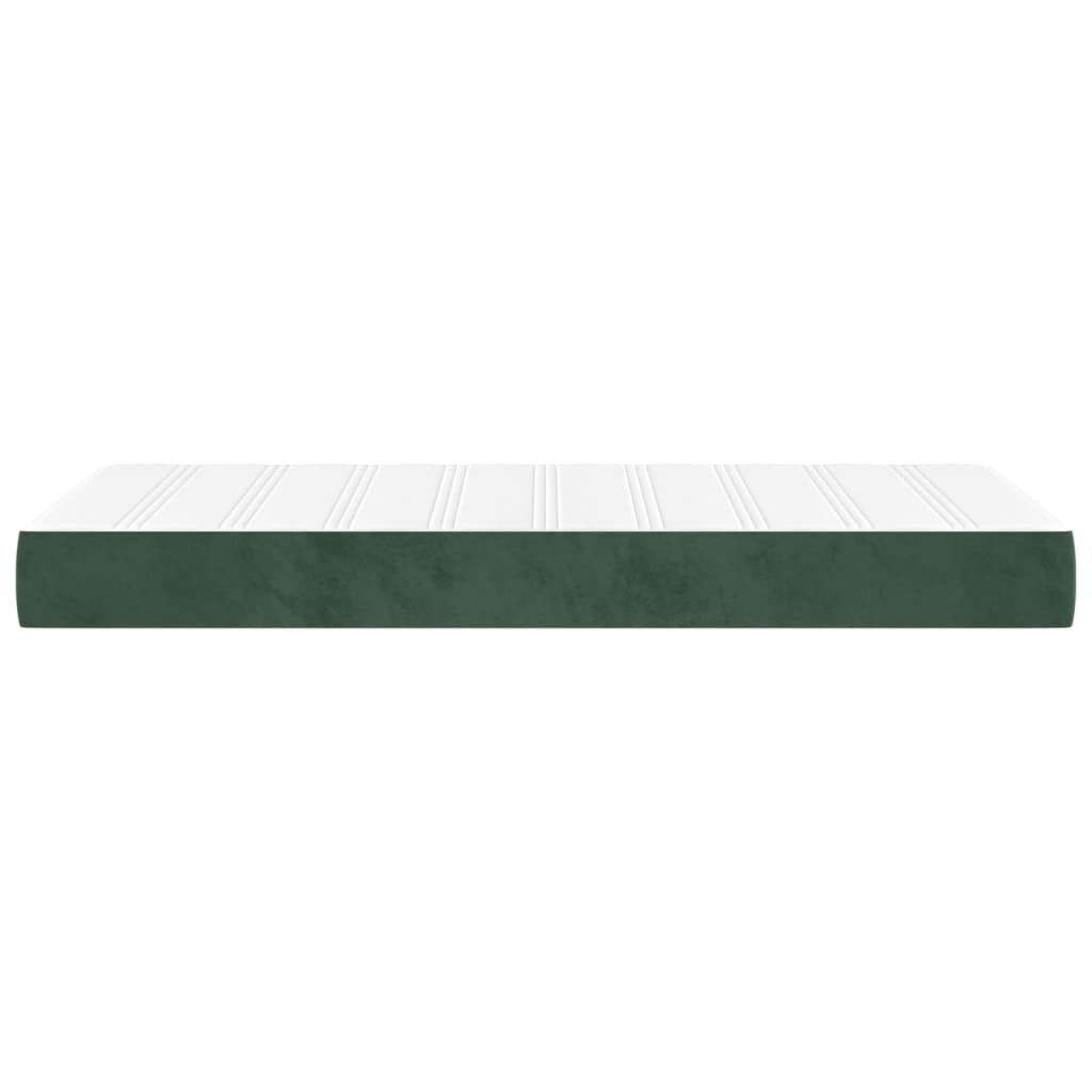 vidaXL Spyruoklinis čiužinys, tamsiai žalias, 80x200x20cm, aksomas
