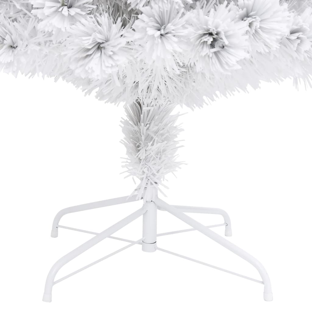 vidaXL Dirbtinė Kalėdų eglutė, balta, 180cm, optinis pluoštas
