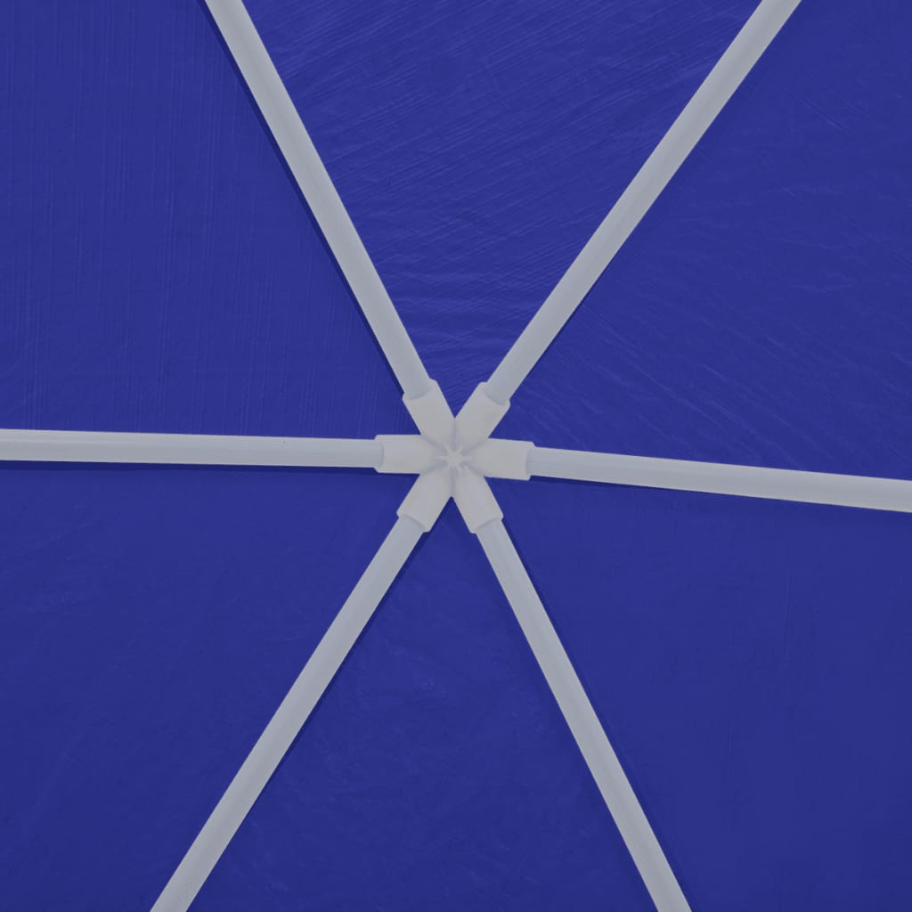 vidaXL Proginė pavėsinė su 6 sienelėmis, 2x2 m, mėlyna spalva