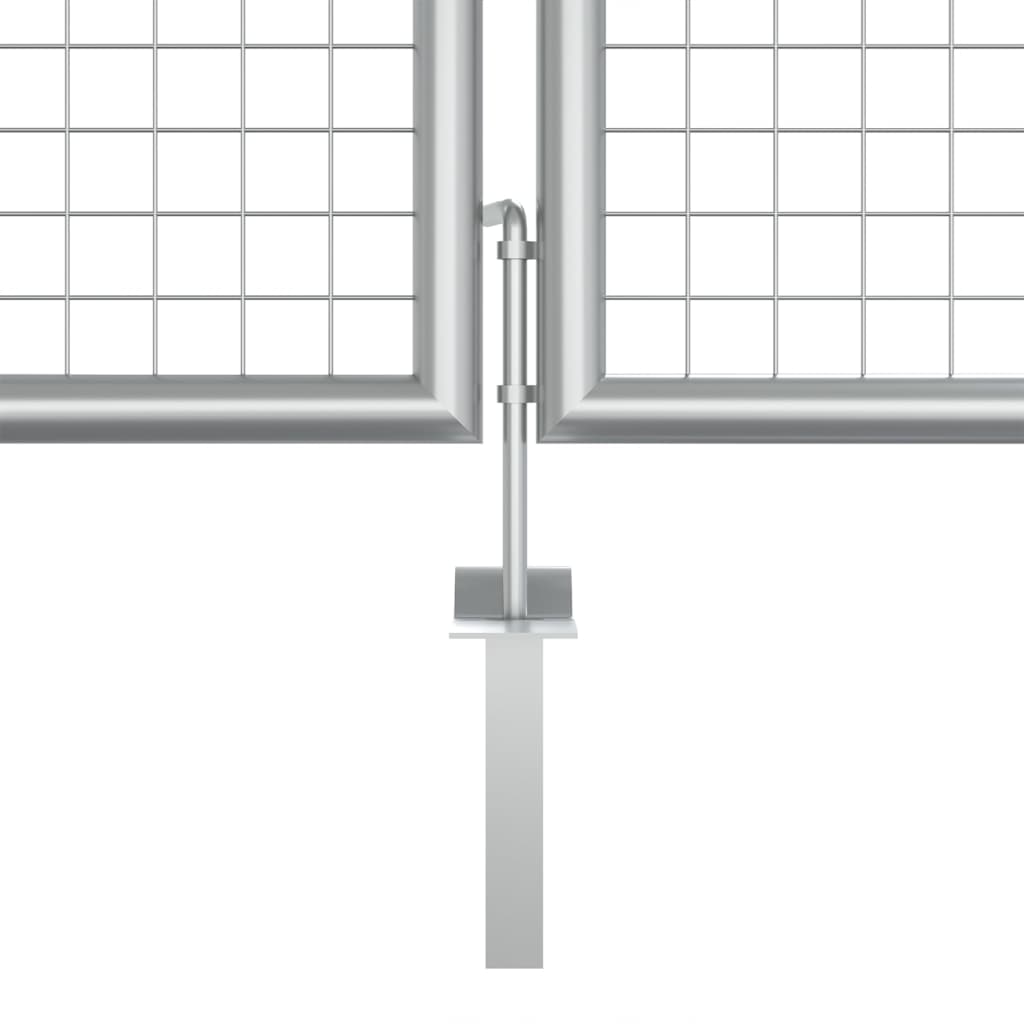 vidaXL Sodo vartai, sidabrinės sp., 415x175cm, galvanizuotas plienas