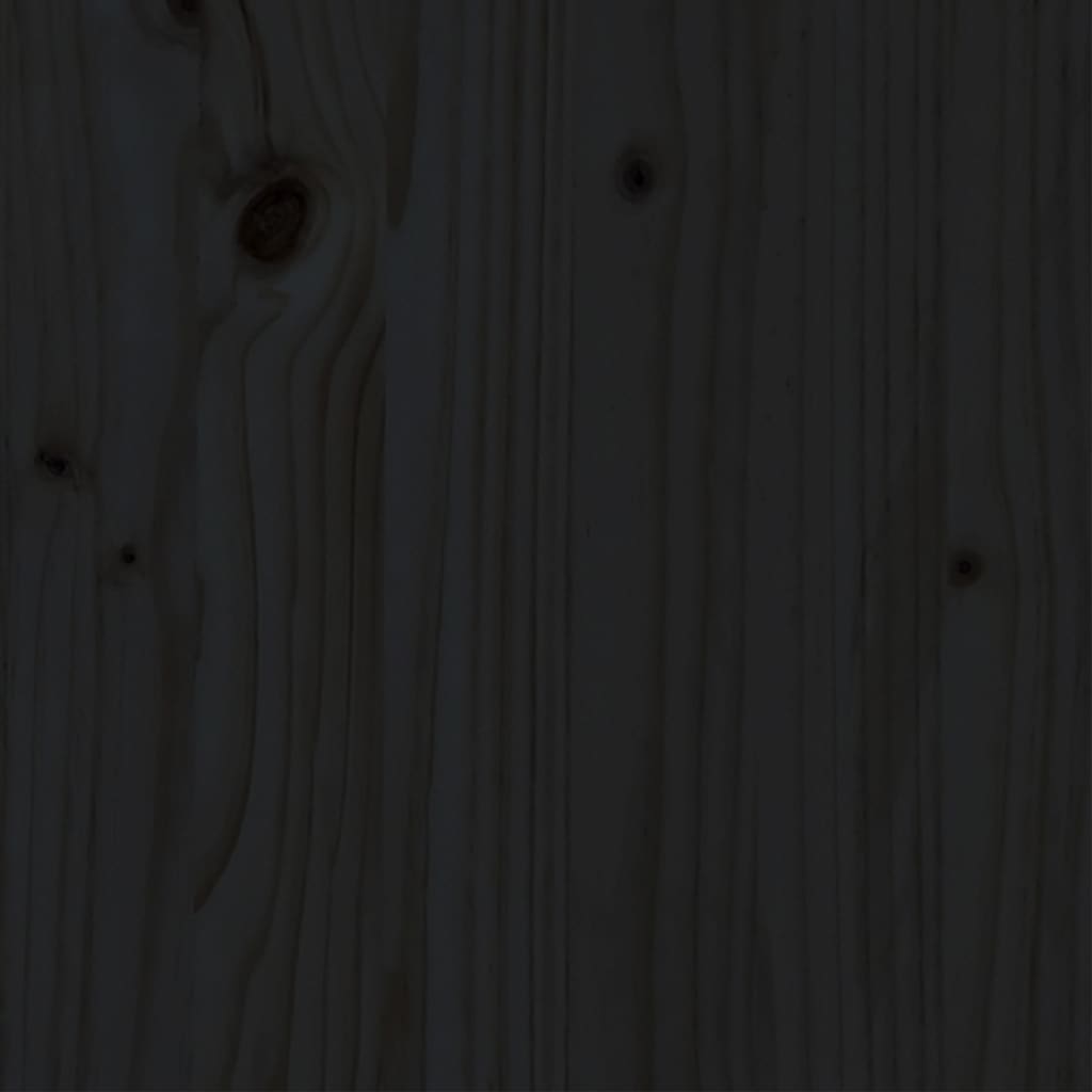 vidaXL Lovos rėmas, juodas, 75x190cm, pušies masyvas, vienvietis