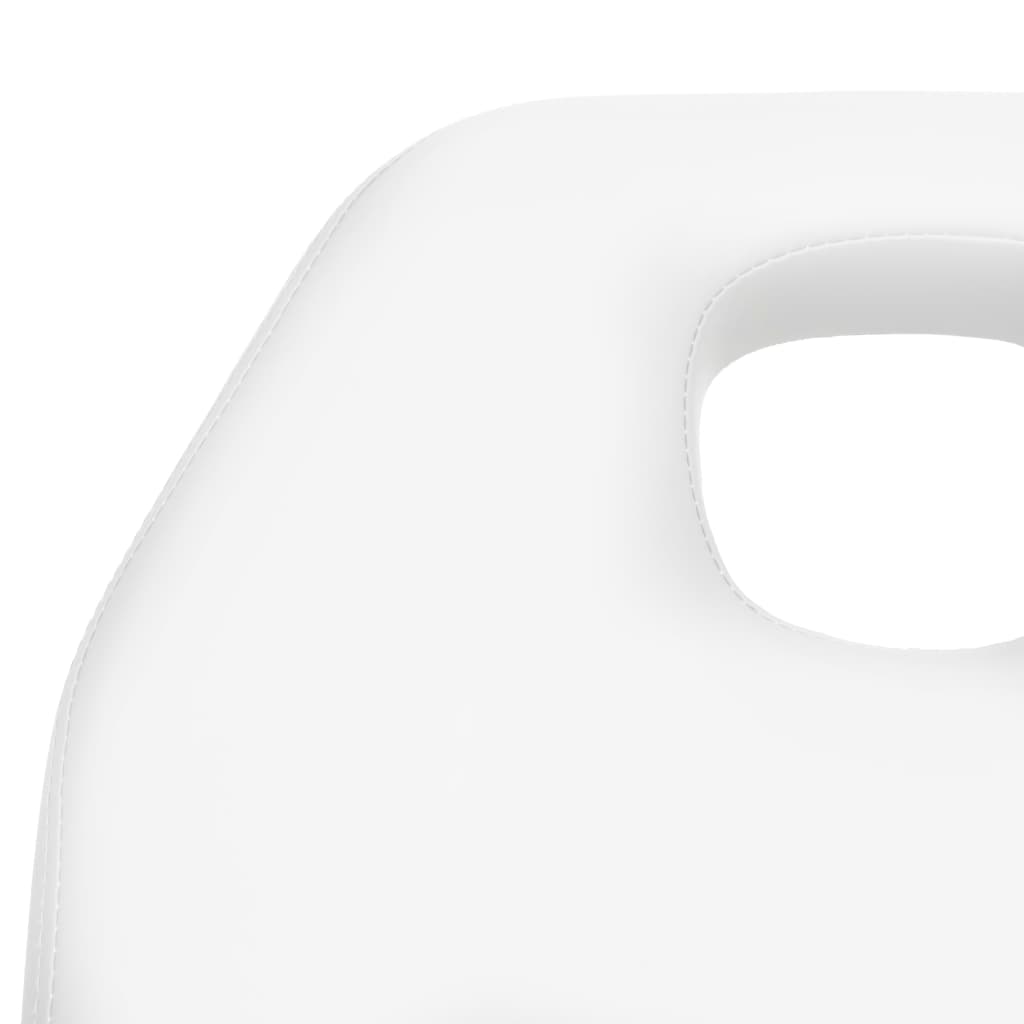 vidaXL Masažinis stalas, baltos spalvos, 180x62x(87-112)cm
