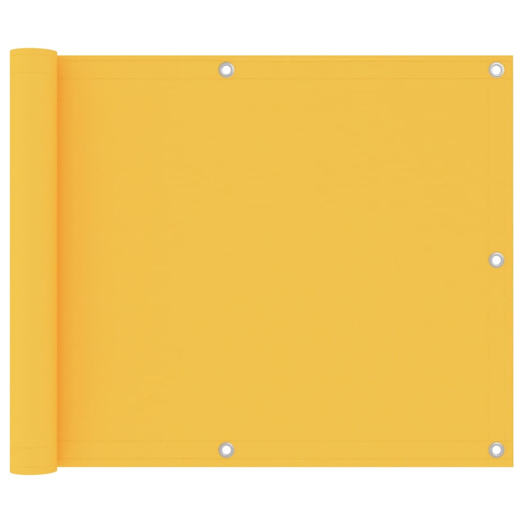 vidaXL Balkono pertvara, geltonos spalvos, 75x500cm, oksfordo audinys