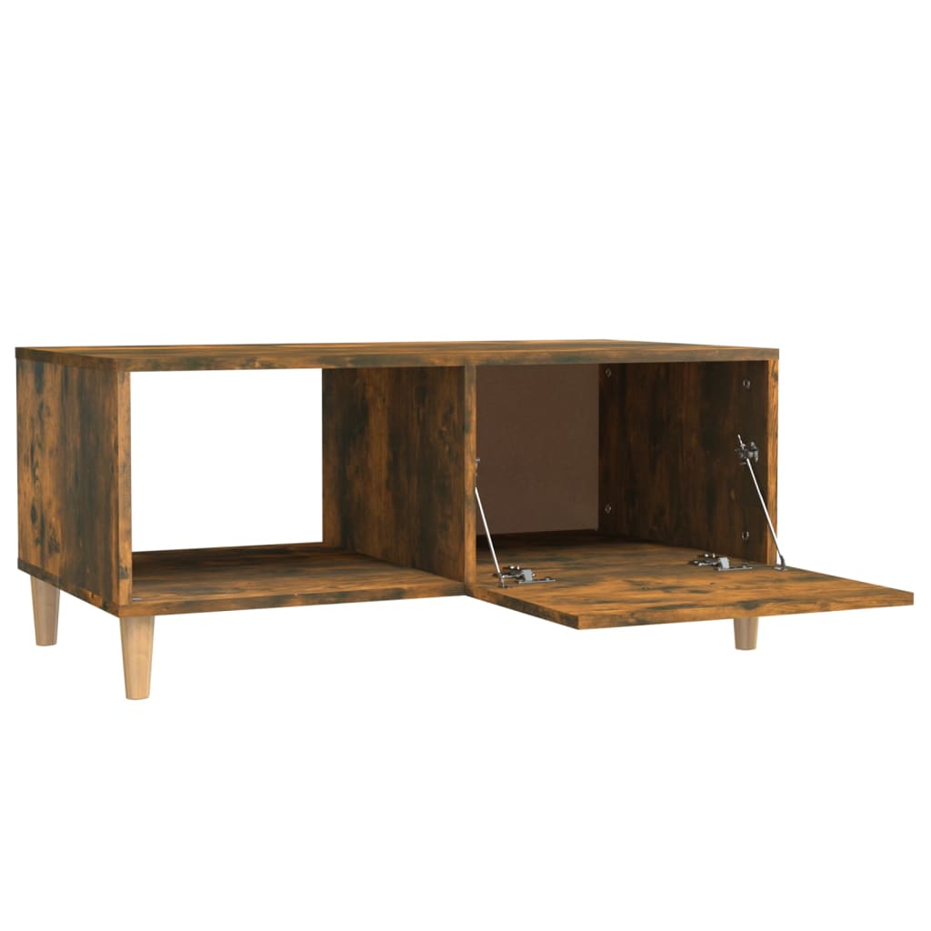 vidaXL Kavos staliukas, dūminio ąžuolo, 89,5x50x40cm, apdirbta mediena