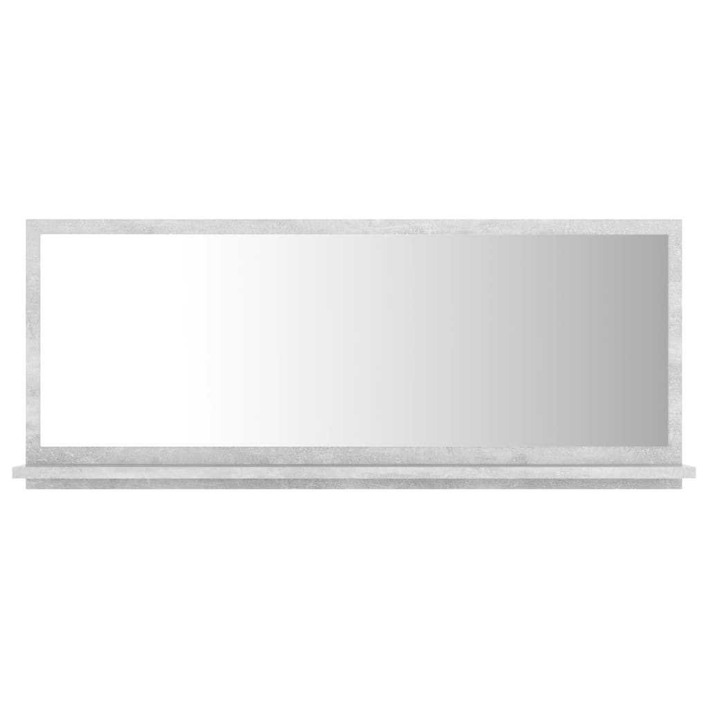 vidaXL Vonios kambario veidrodis, betono pilka, 90x10,5x37cm, MDP