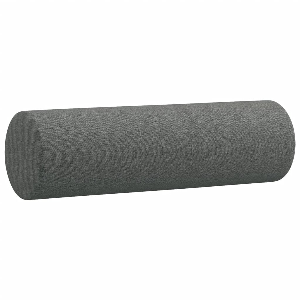 vidaXL Sofos komplektas su pagalvėmis, 2 dalių, pilkas, audinys