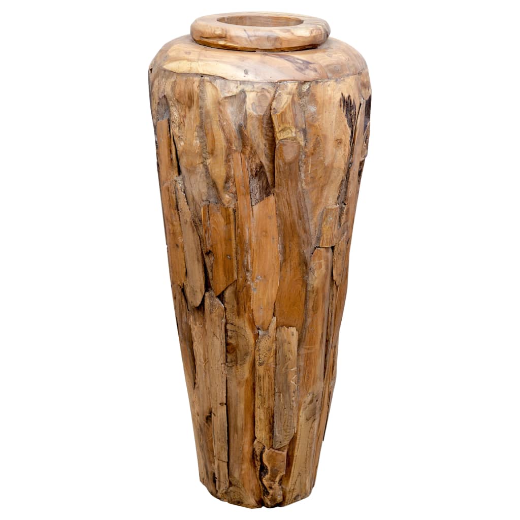vidaXL Dekoratyvinė vaza, 40x80cm, tikmedžio medienos masyvas