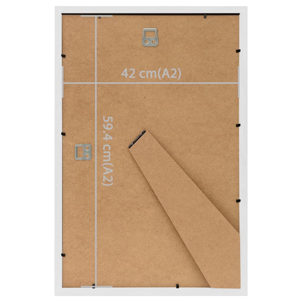 vidaXL Nuotraukų rėmeliai-koliažai, 3vnt., balti, 42x59,4cm, MDF
