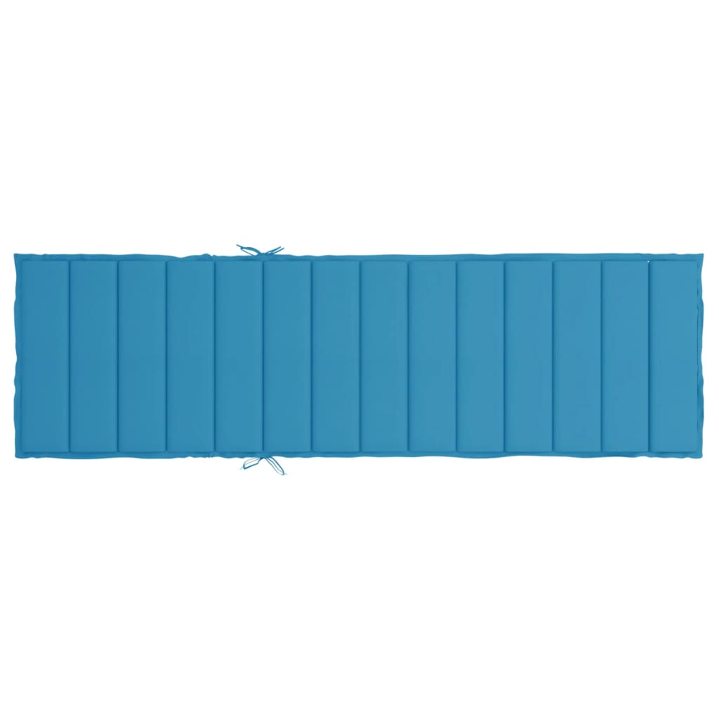 vidaXL Saulės gulto čiužinukas, mėlynos spalvos, 200x70x3cm, audinys
