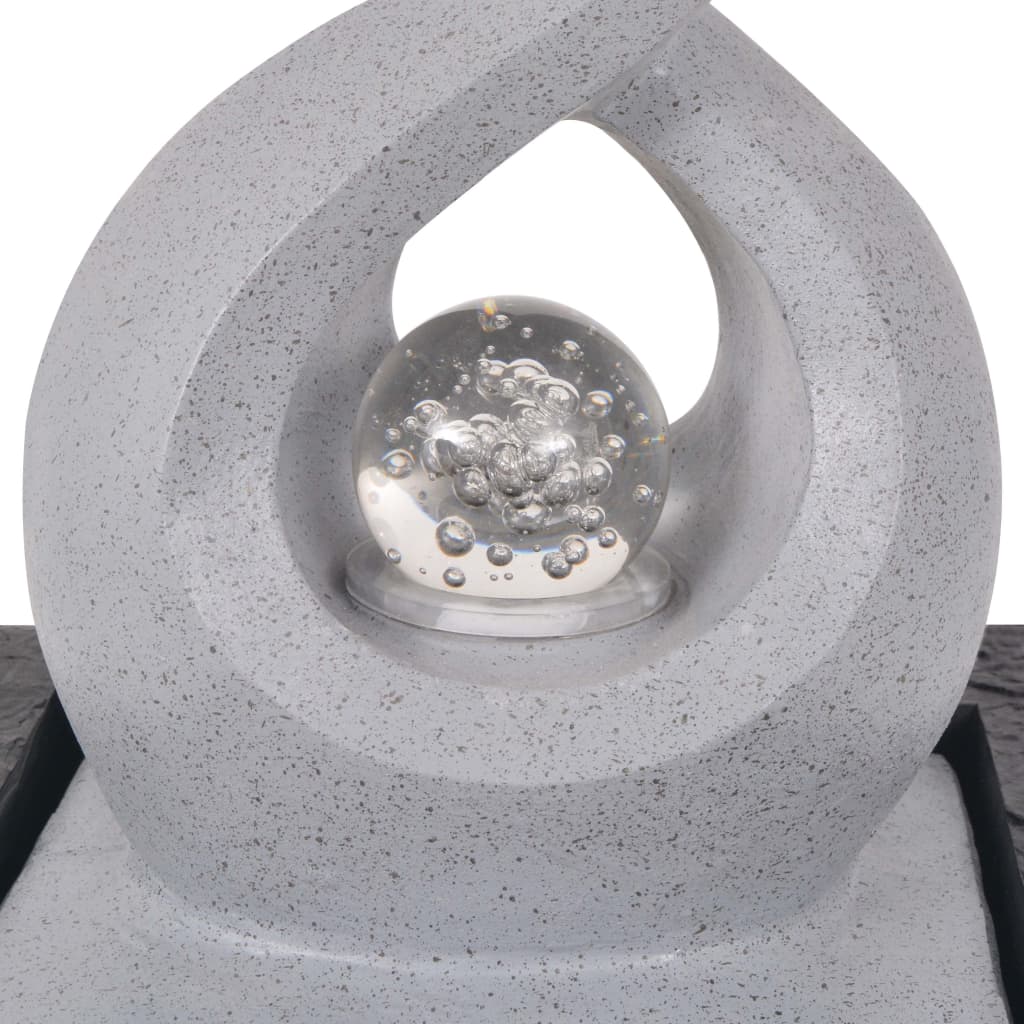 vidaXL Patalpų fontanas, su LED lempa, sintetinė derva