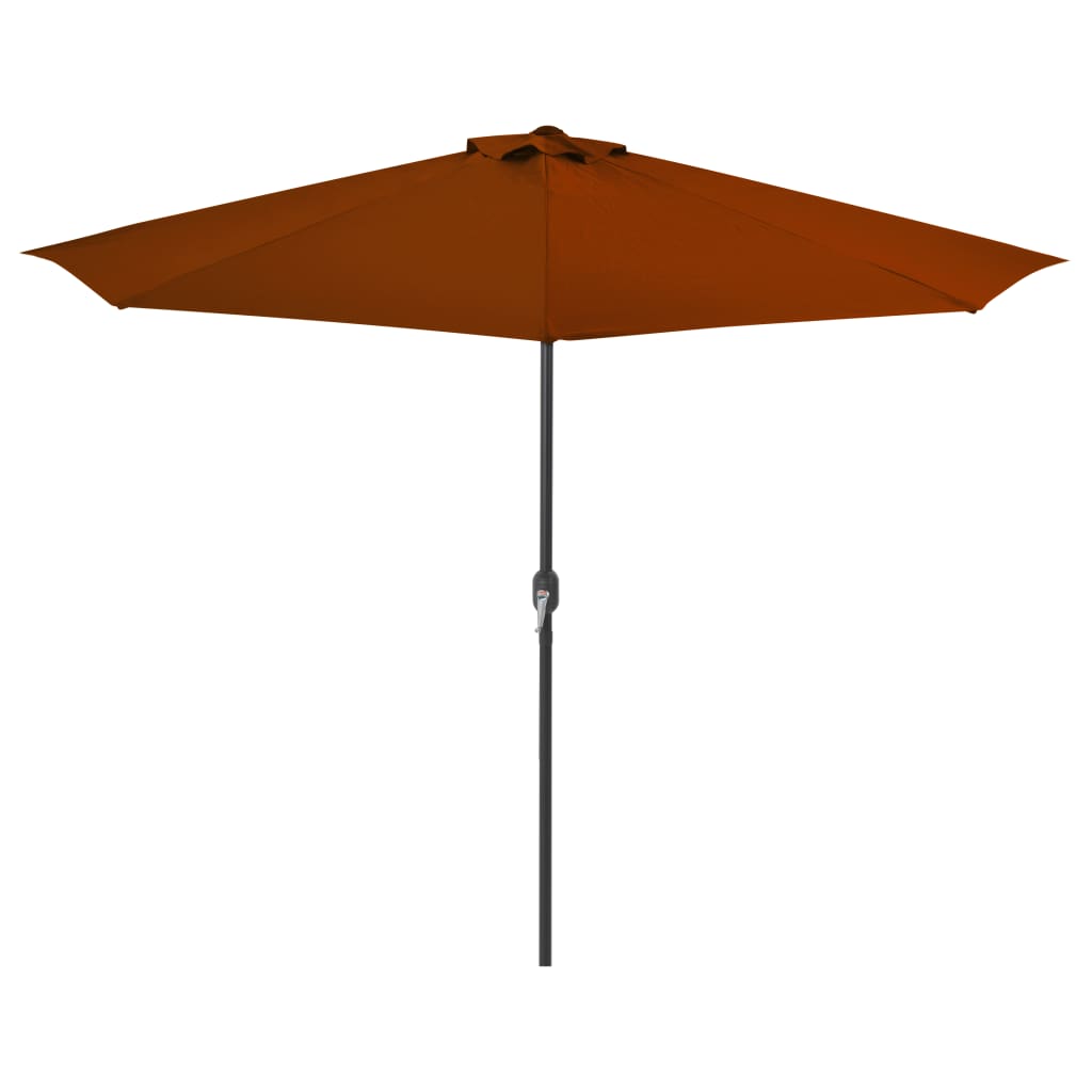 vidaXL Balkono skėtis su aliuminiu stulpu, terakota, 300x155x223cm