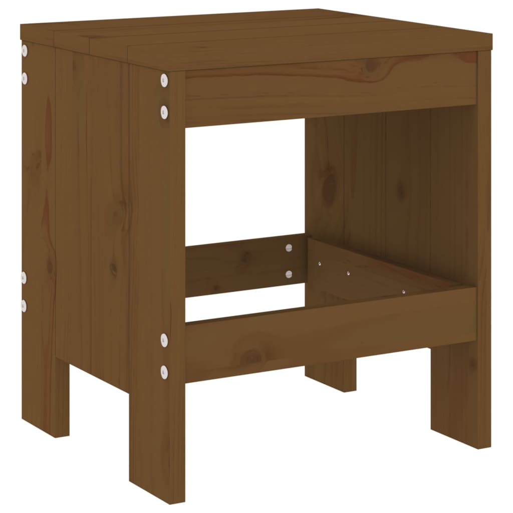 vidaXL Sodo bistro baldų komplektas, 3 dalių, medaus rudas, pušis