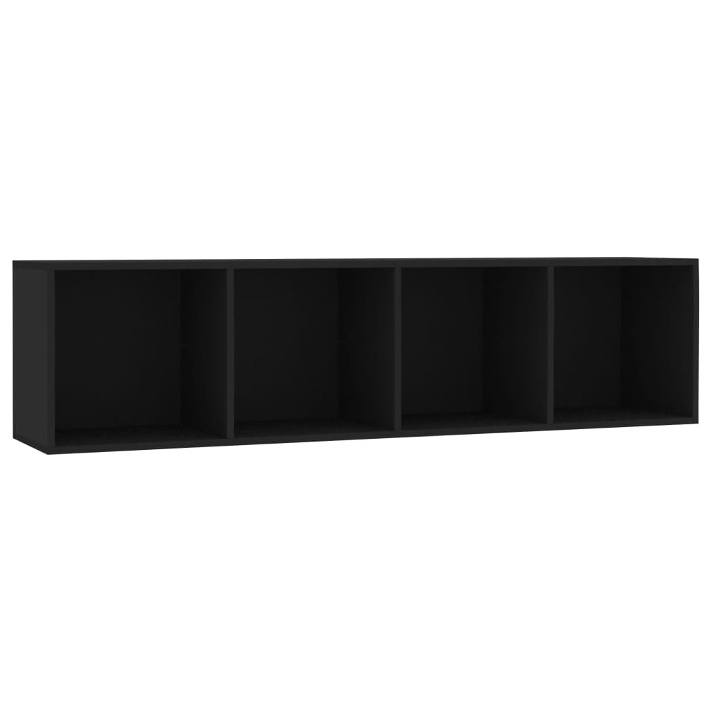 vidaXL Spintelė knygoms/televizoriui, juodos spalvos, 143x30x36 cm
