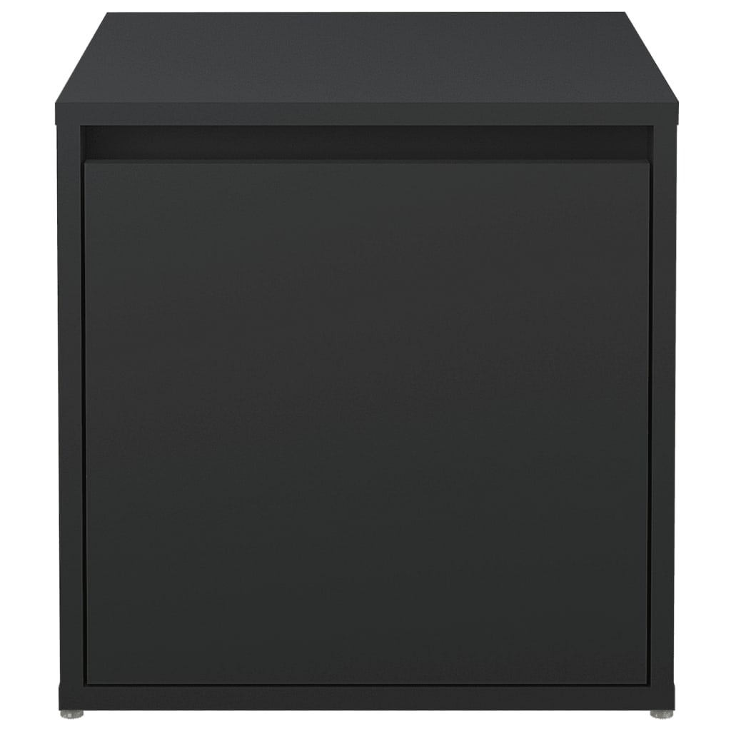 vidaXL Dėžė-stalčius, juodos spalvos, 40,5x40x40cm, apdirbta mediena