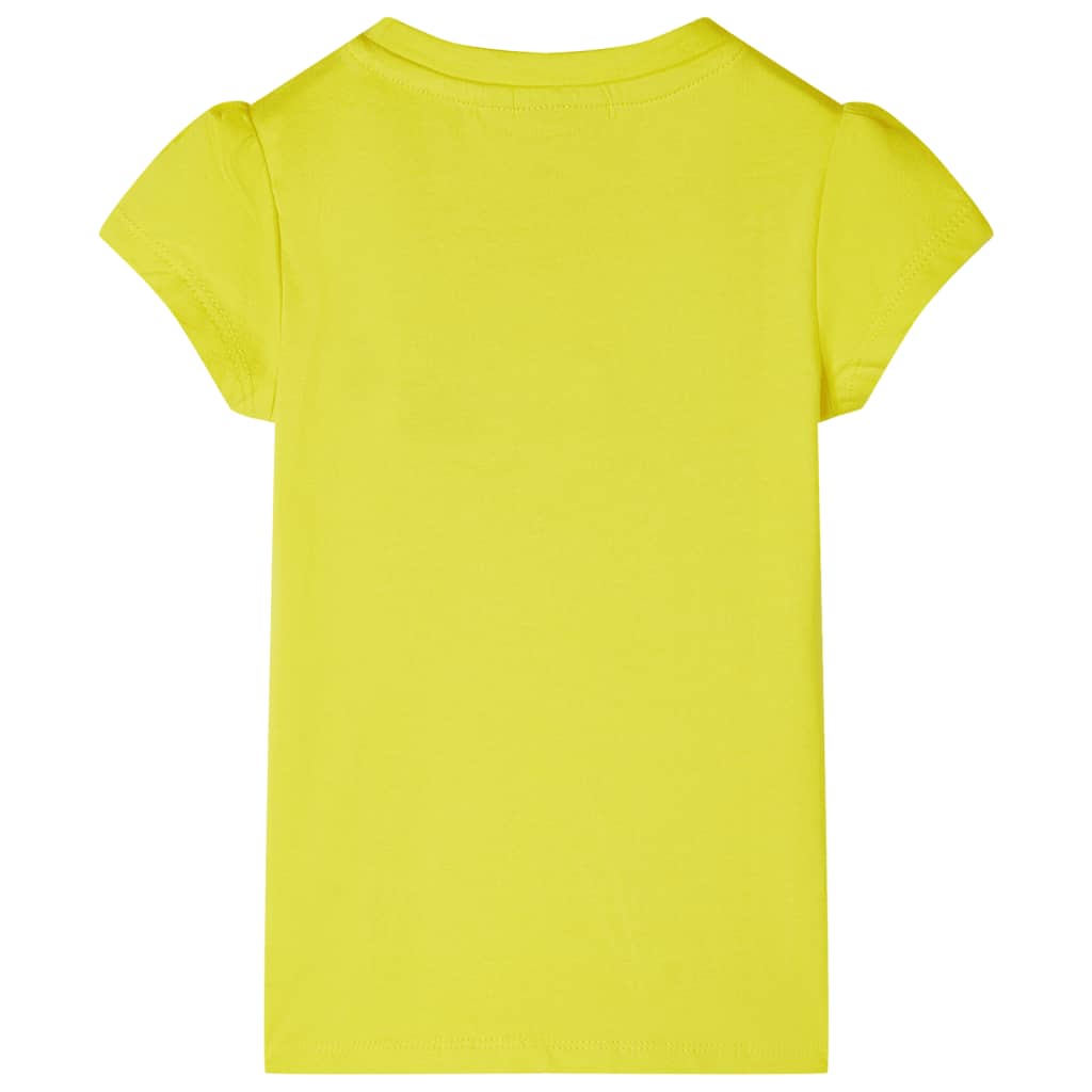 Vaikiški marškinėliai trumpomis rankovėmis, ryškiai geltoni, 92 dydžio