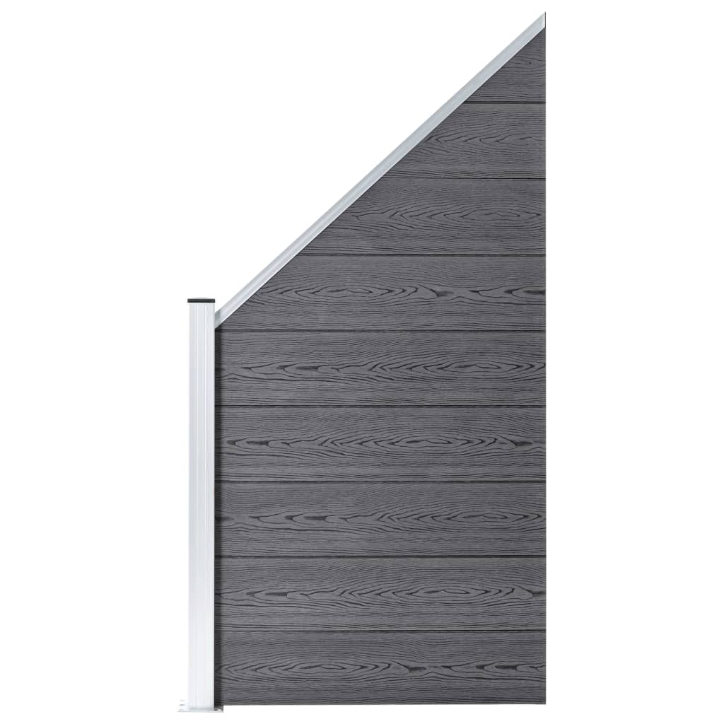 vidaXL Tvoros rinkinys, pilkos spalvos, 1830x186cm, WPC