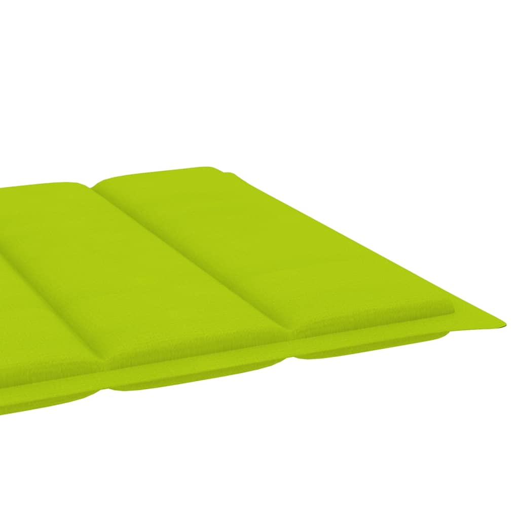 vidaXL Saulės gultai su šviesiai žaliais čiužinukais, 2vnt., tikmedis
