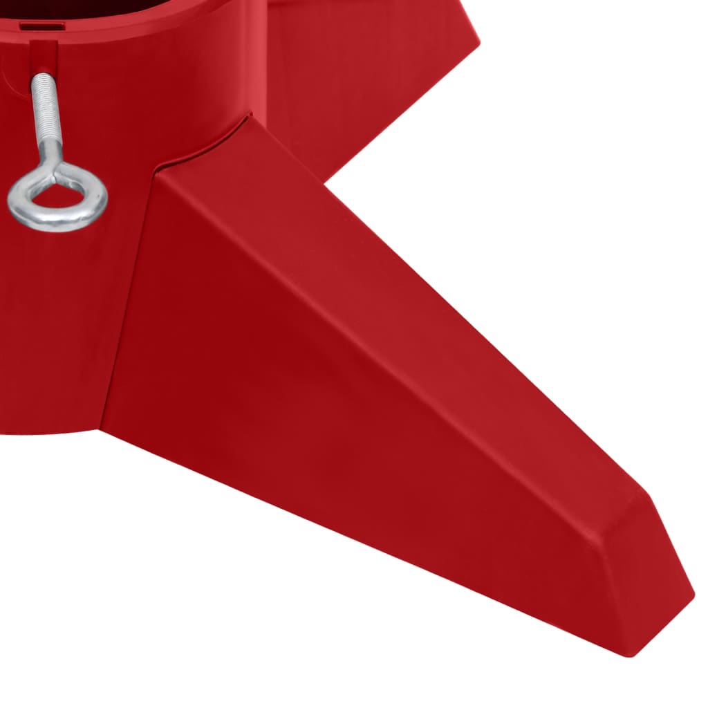 vidaXL Kalėdų eglutės stovas, raudonos spalvos, 55,5x55,5x15cm