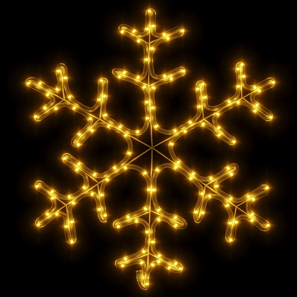 vidaXL Kalėdinė dekoracija snaigė su 144 šiltomis LED, 59x59cm