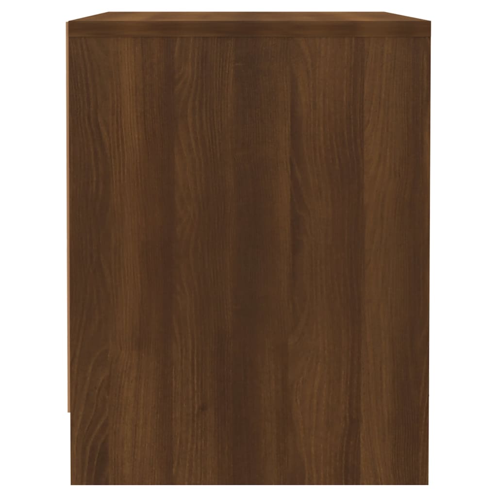 vidaXL Naktinė spintelė, rudos ąžuolo spalvos, 45x34x44,5cm, MDP