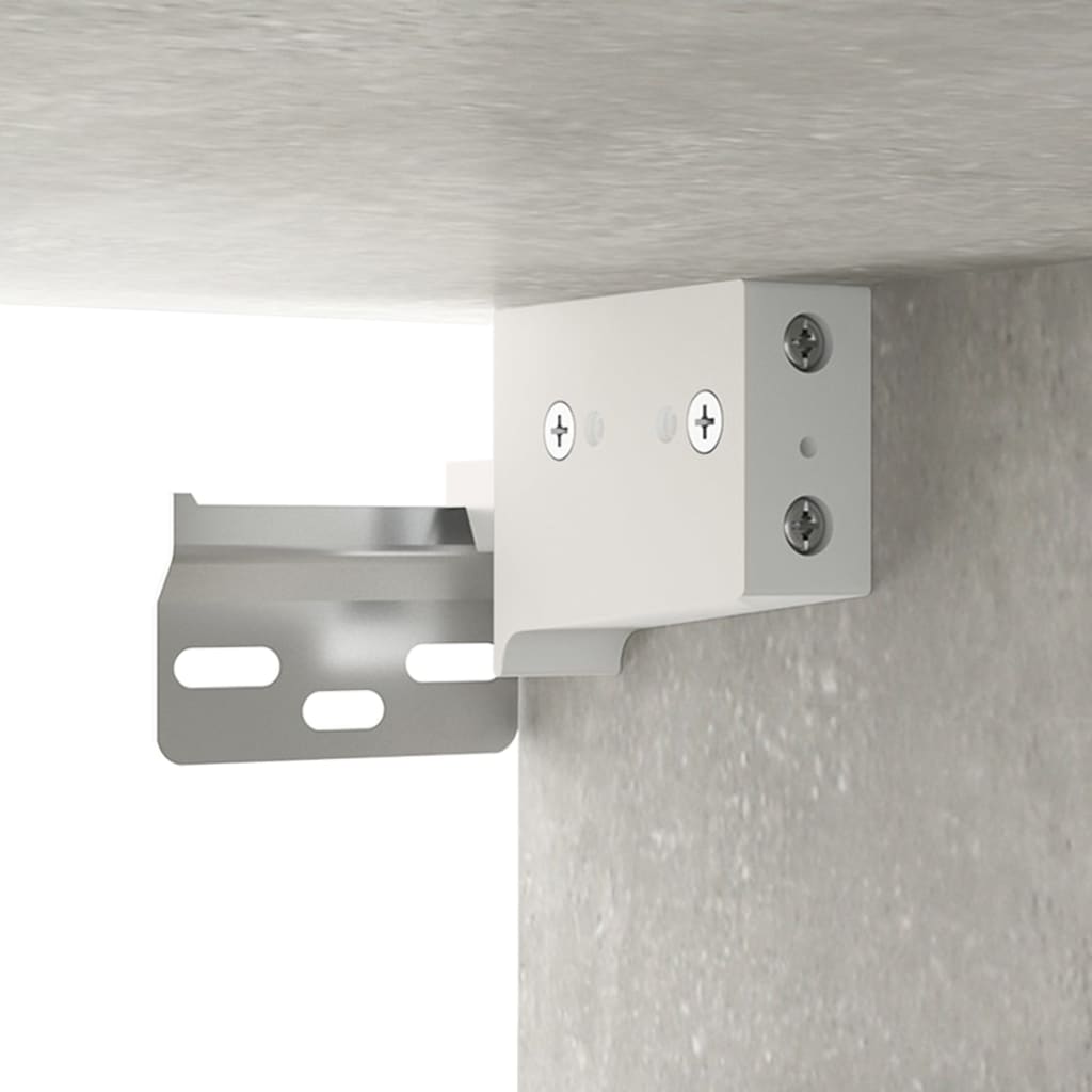 vidaXL Vonios spintelių komplektas, 2 dalių, betono pilkas, mediena