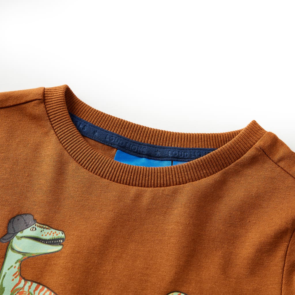 Vaikiški marškinėliai ilgomis rankovėmis, smėlio spalvos, 92 dydžio