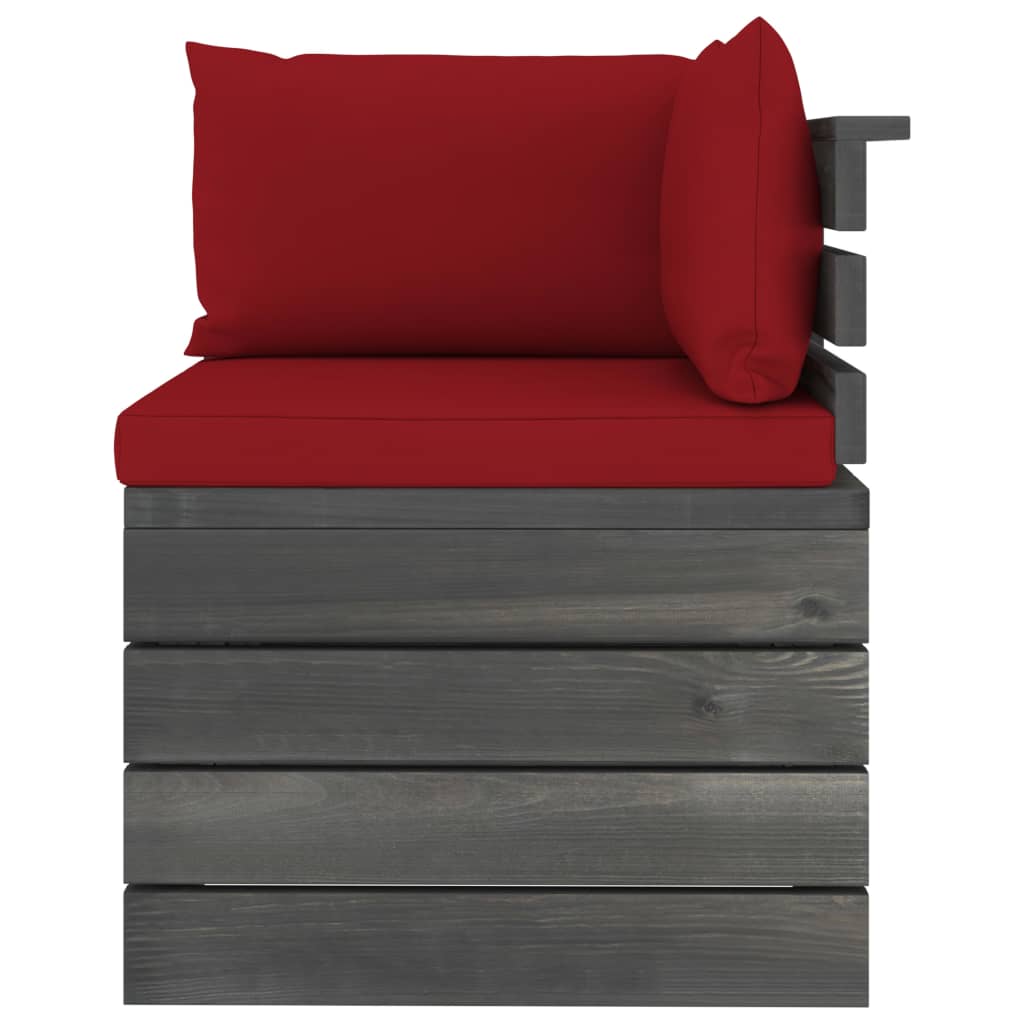 vidaXL Keturvietė sodo sofa iš palečių su pagalvėlėmis, pušies mediena