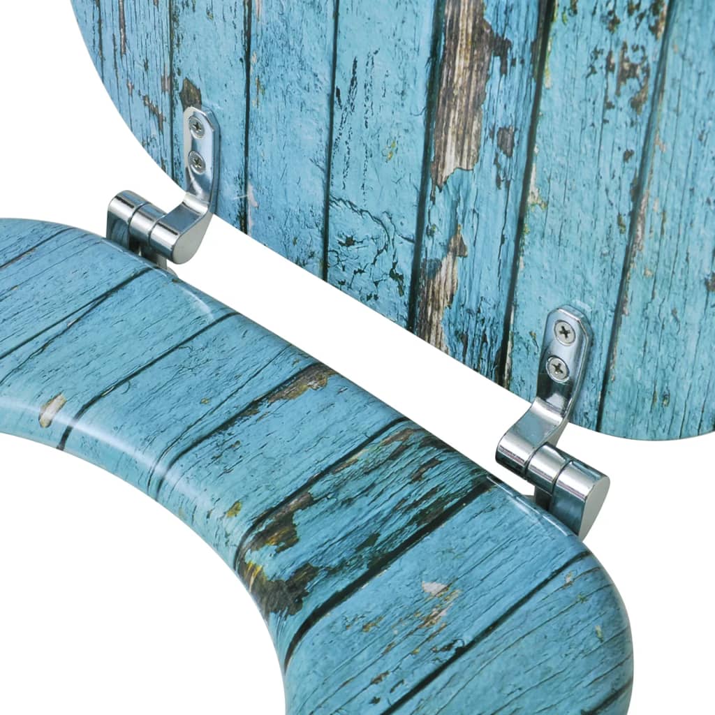 vidaXL Klozeto sėdynės su dangčiu, 2vnt., MDF, senos medienos dizainas