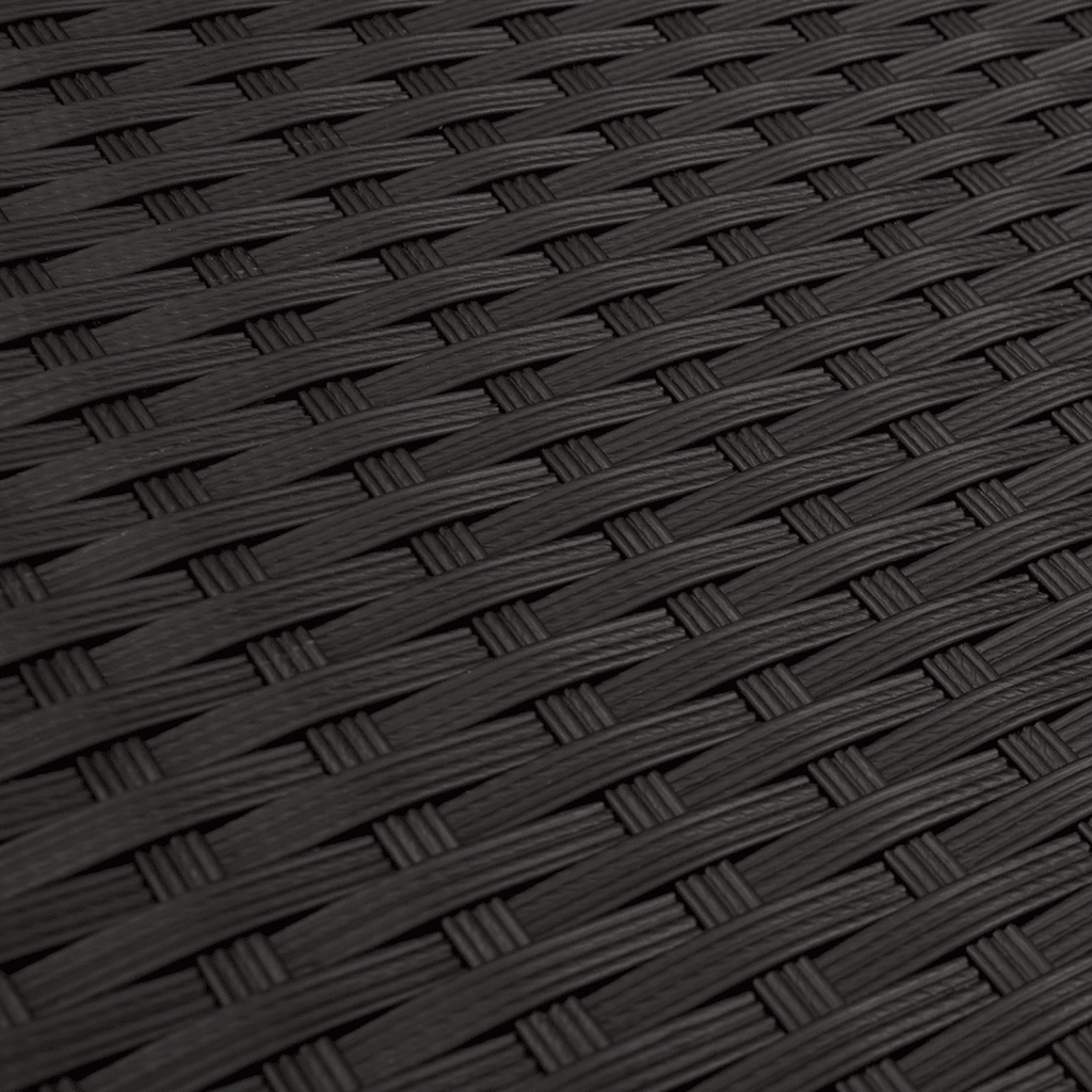 vidaXL Sofos komplektas su pagalvėlėmis, 13 dalių, juodas, poliratanas