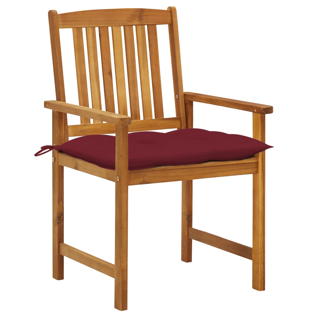 vidaXL Sodo kėdės su pagalvėlėmis, 8vnt., akacijos medienos masyvas