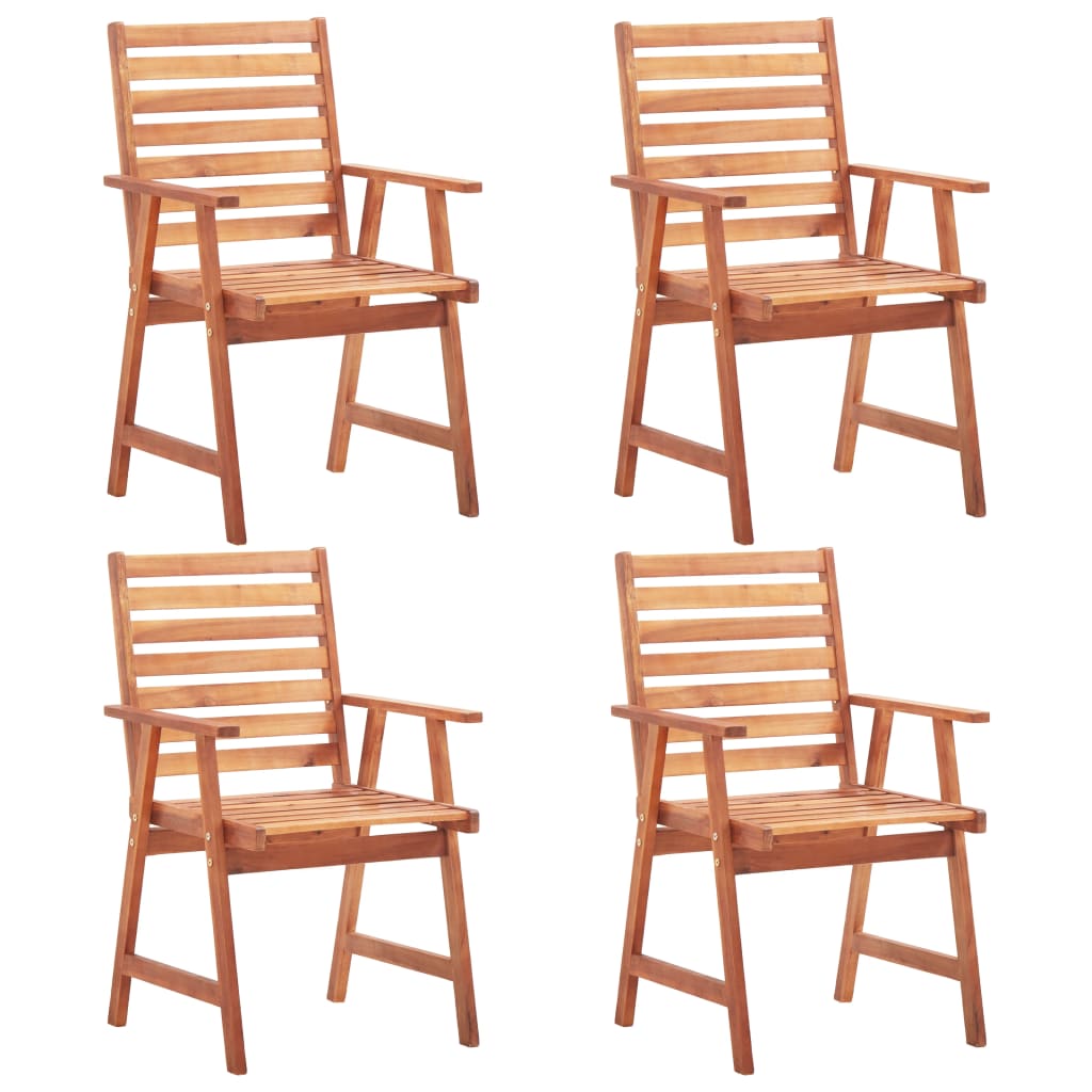 vidaXL Lauko valgomojo kėdės, 4vnt., akacijos medienos masyvas