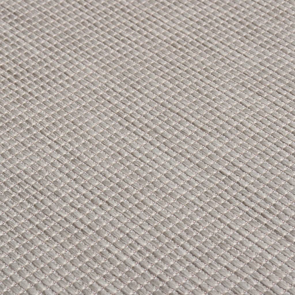 vidaXL Lauko kilimėlis, taupe spalvos, 160x230cm, plokščio pynimo