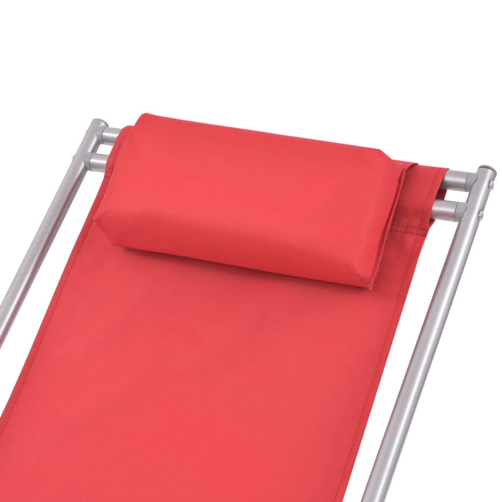 vidaXL Atlošiami gultai, 2 vnt., plienas, raudonos spalvos