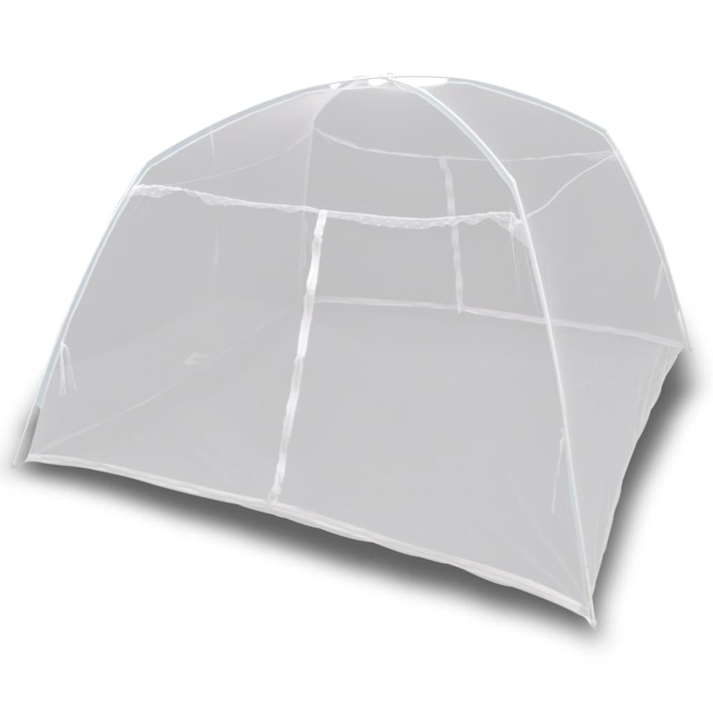 vidaXL Stovyklavimo palapinė, 200x180x150cm, balta, stiklo pluoštas