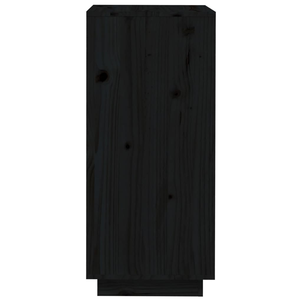 vidaXL Spintelė batams, juoda, 35x35x80cm, pušies medienos masyvas