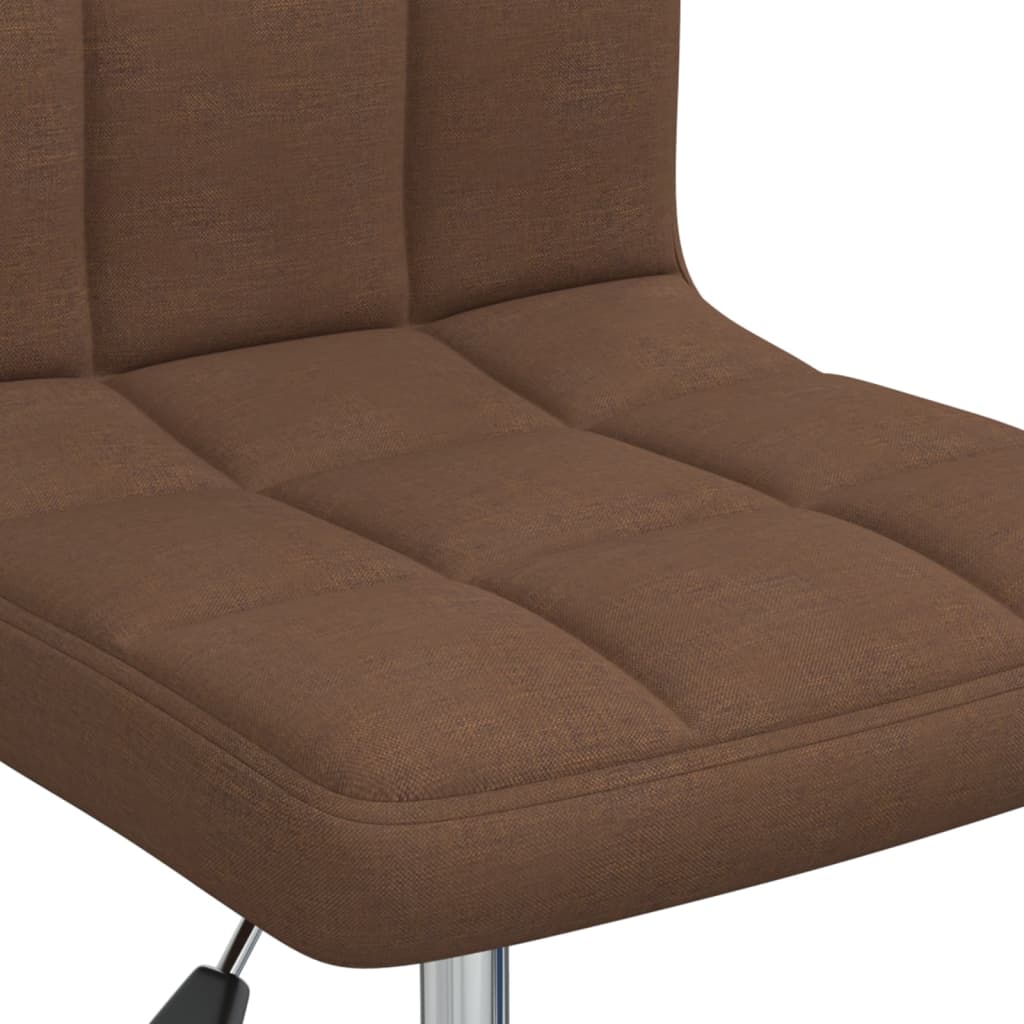 vidaXL Pasukama biuro kėdė, rudos spalvos, audinys