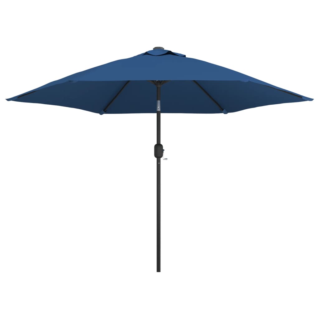 vidaXL Lauko skėtis su metaliniu stulpu, mėlynos spalvos, 300cm