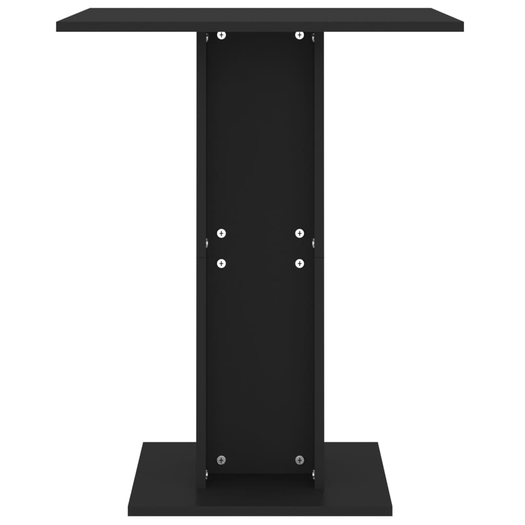vidaXL Bistro staliukas, juodos spalvos, 60x60x75cm, apdirbta mediena