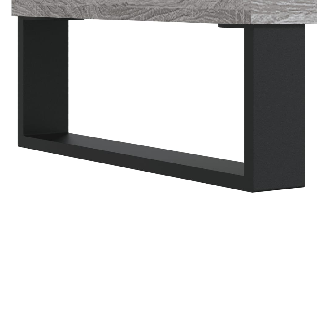 vidaXL Rašomasis stalas, pilkas ąžuolo, 140x50x75cm, apdirbta mediena