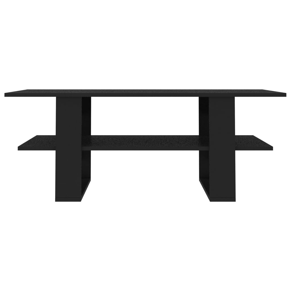 vidaXL Kavos staliukas, juodos spalvos, 110x55x42 cm, MDP