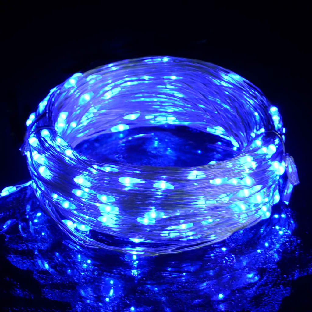 vidaXL 300 LED lempučių girlianda, mėlynos spalvos, 30m