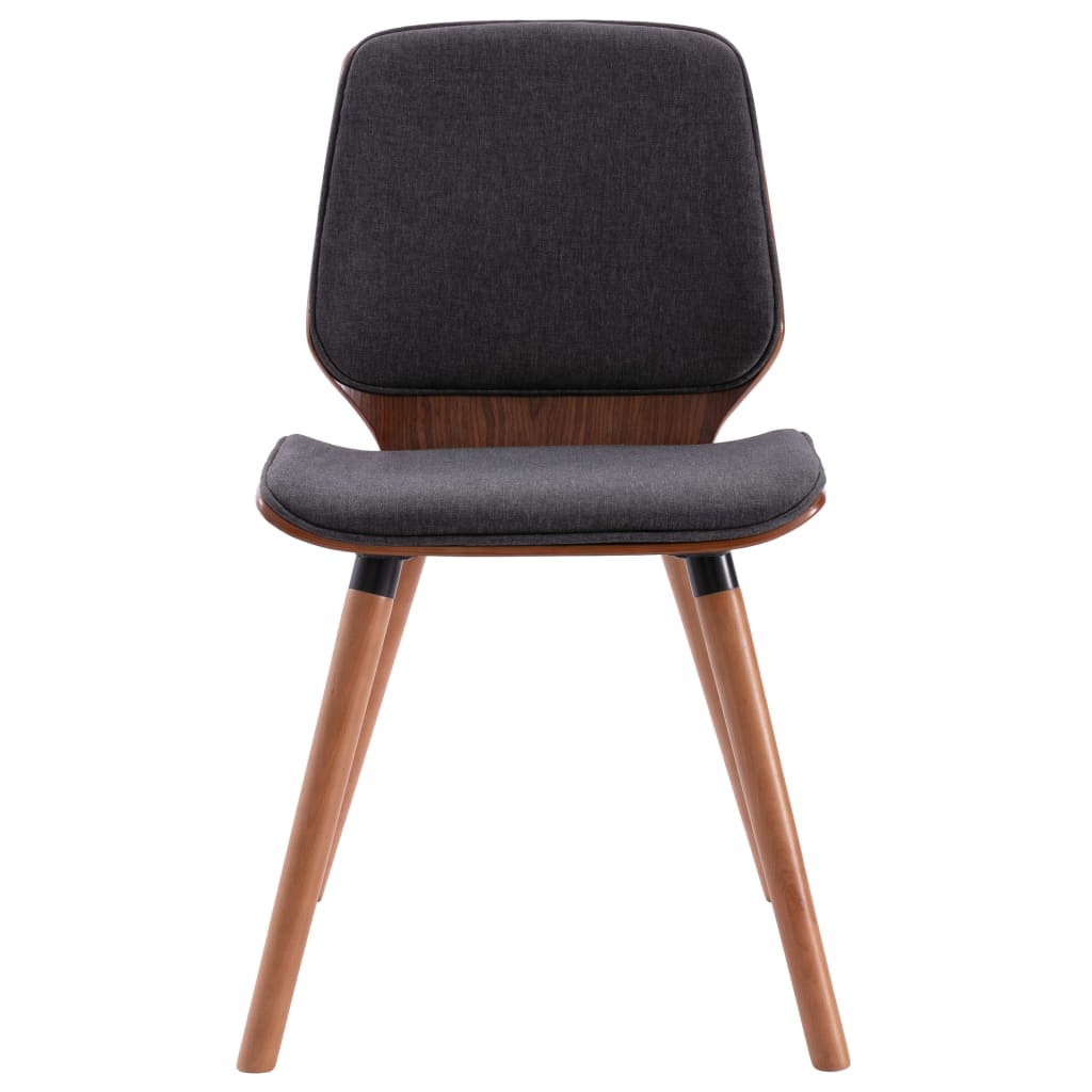 vidaXL Valgomojo kėdės, 6vnt., pilkos spalvos, audinys (3x287384)