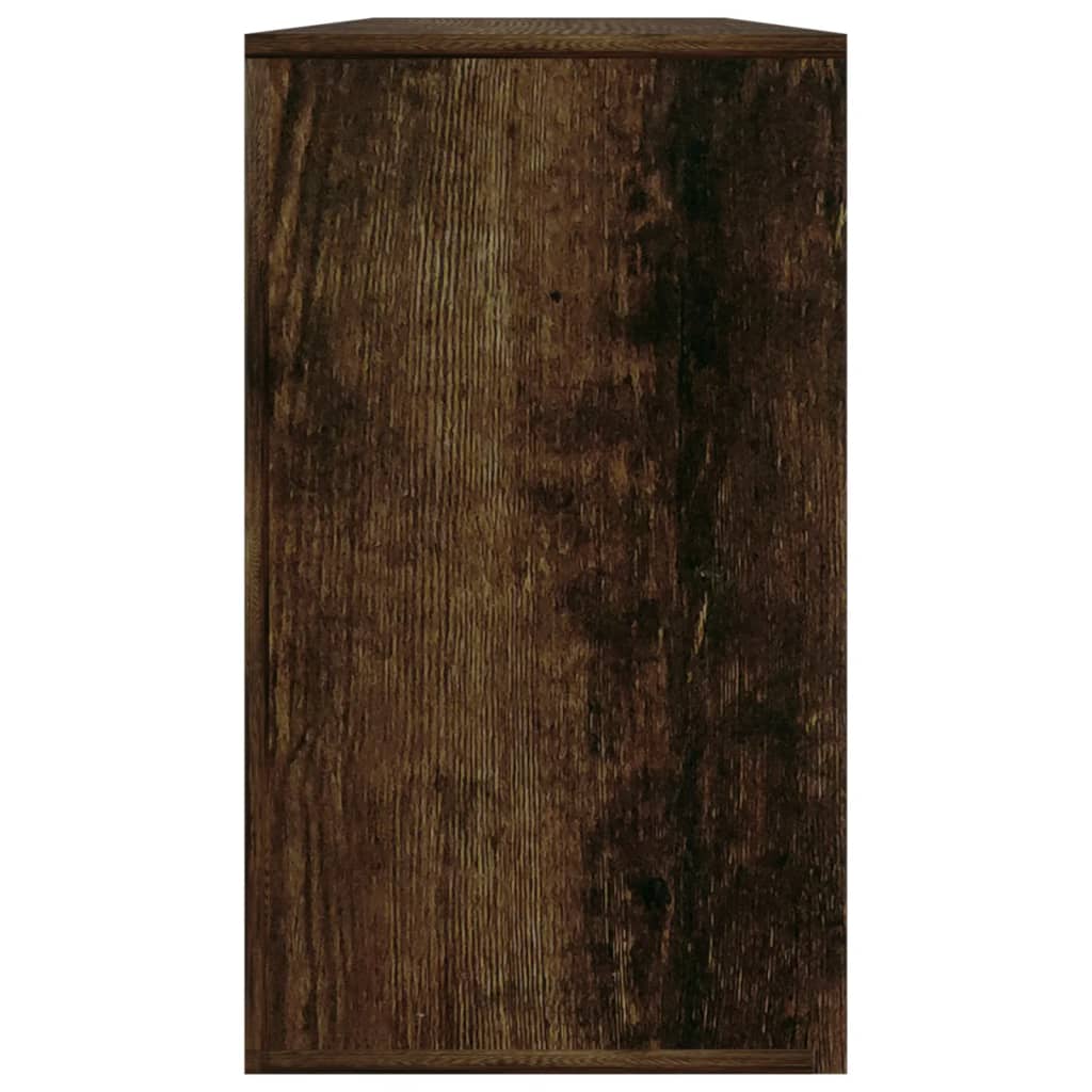 vidaXL Batų suoliukas, dūminio ąžuolo, 80x24x45cm, apdirbta mediena